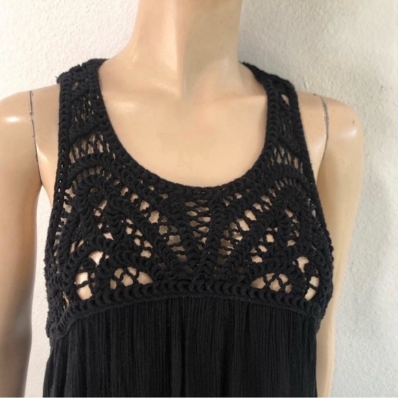 NM Neiman Marcus embroidery boho high low cut midi dress - Picture 5 of 14